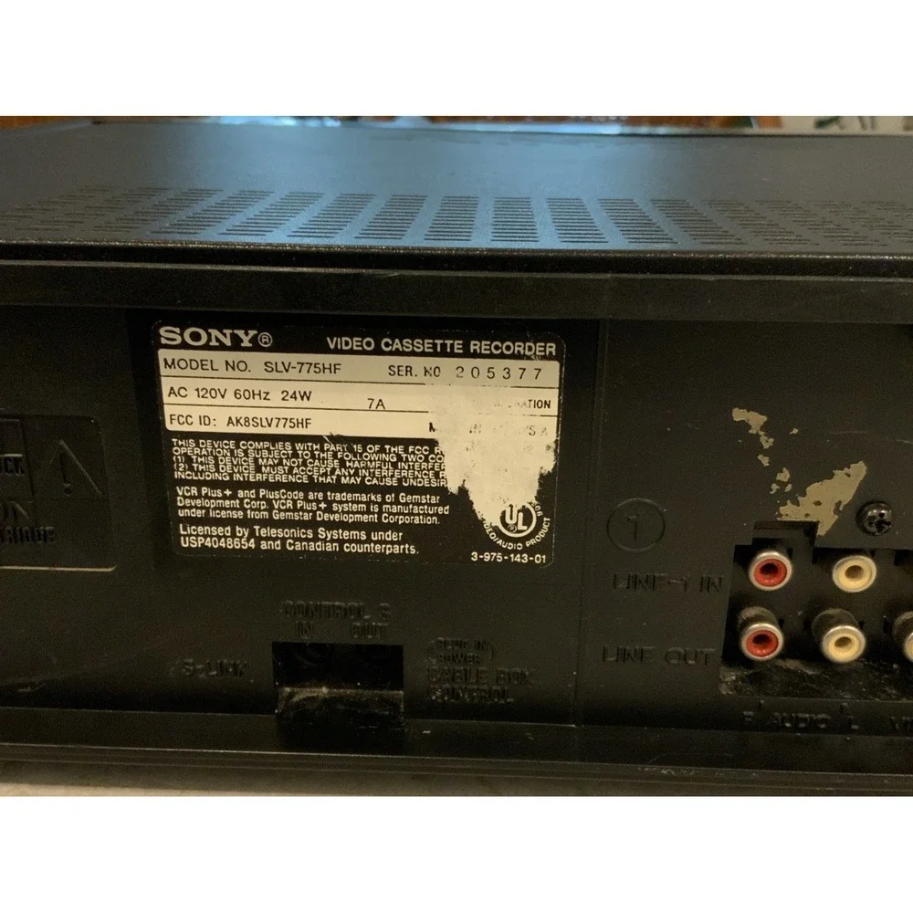 Sony SLV-775HF Hi-Fi Stereo 4-Head VCR VHS Player Recorder TESTED WORKS